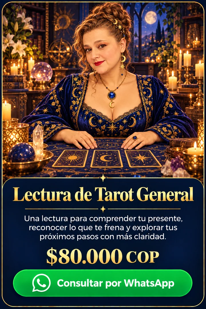 Tarjeta del servicio Lectura de Tarot General ($80.000 COP) · Hechizos y Magia, Yenny Astrid Londoño