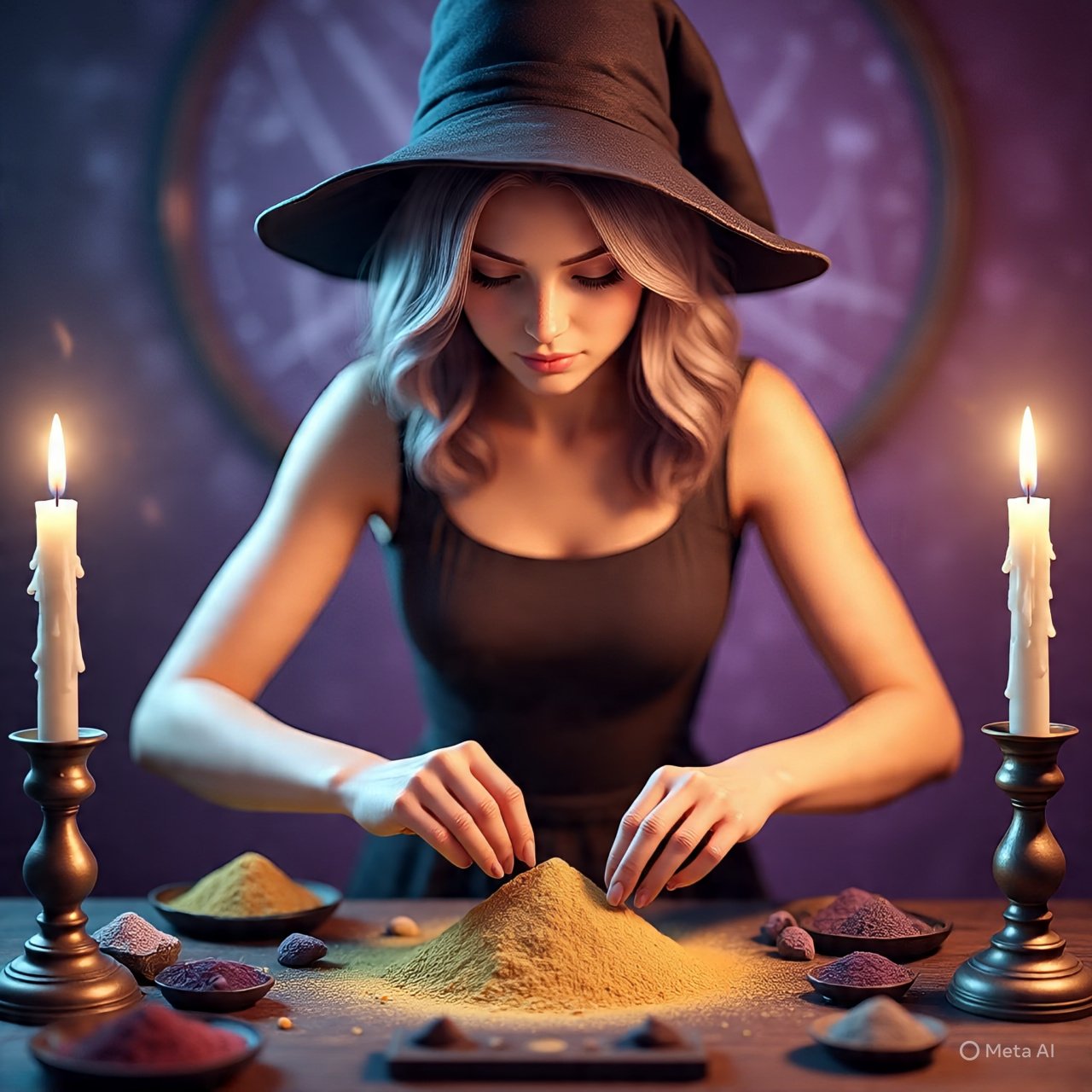 Polvos esotéricos para hechizos de amor