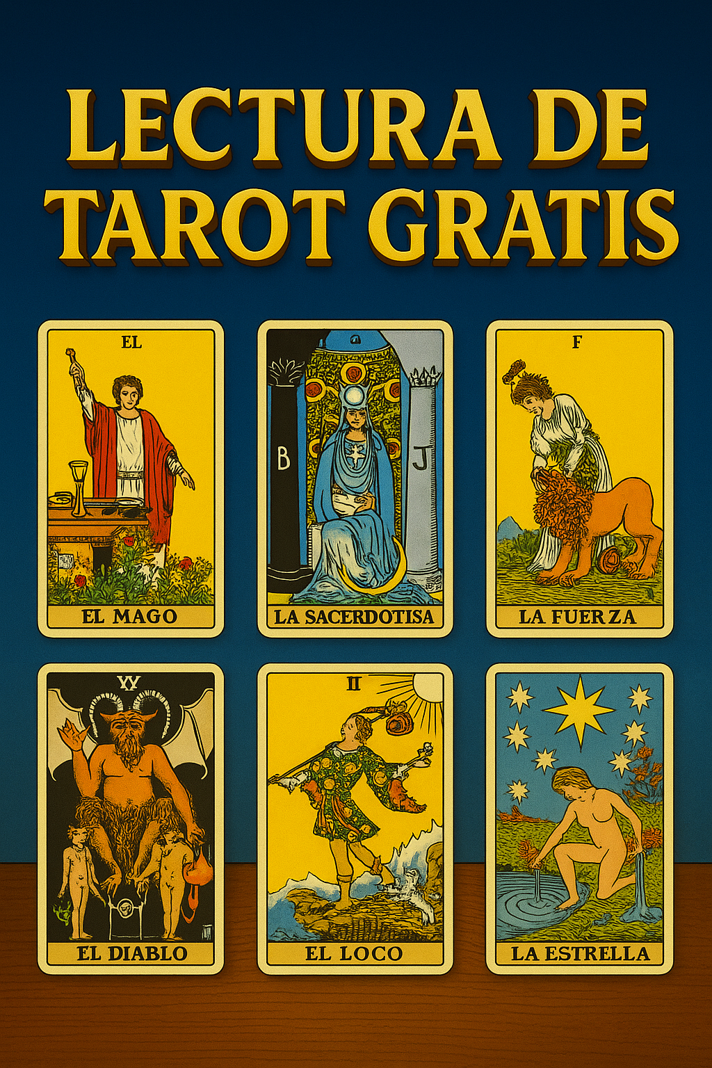 [Imagen de una tirada de Tarot Gratis de 6 cartas]