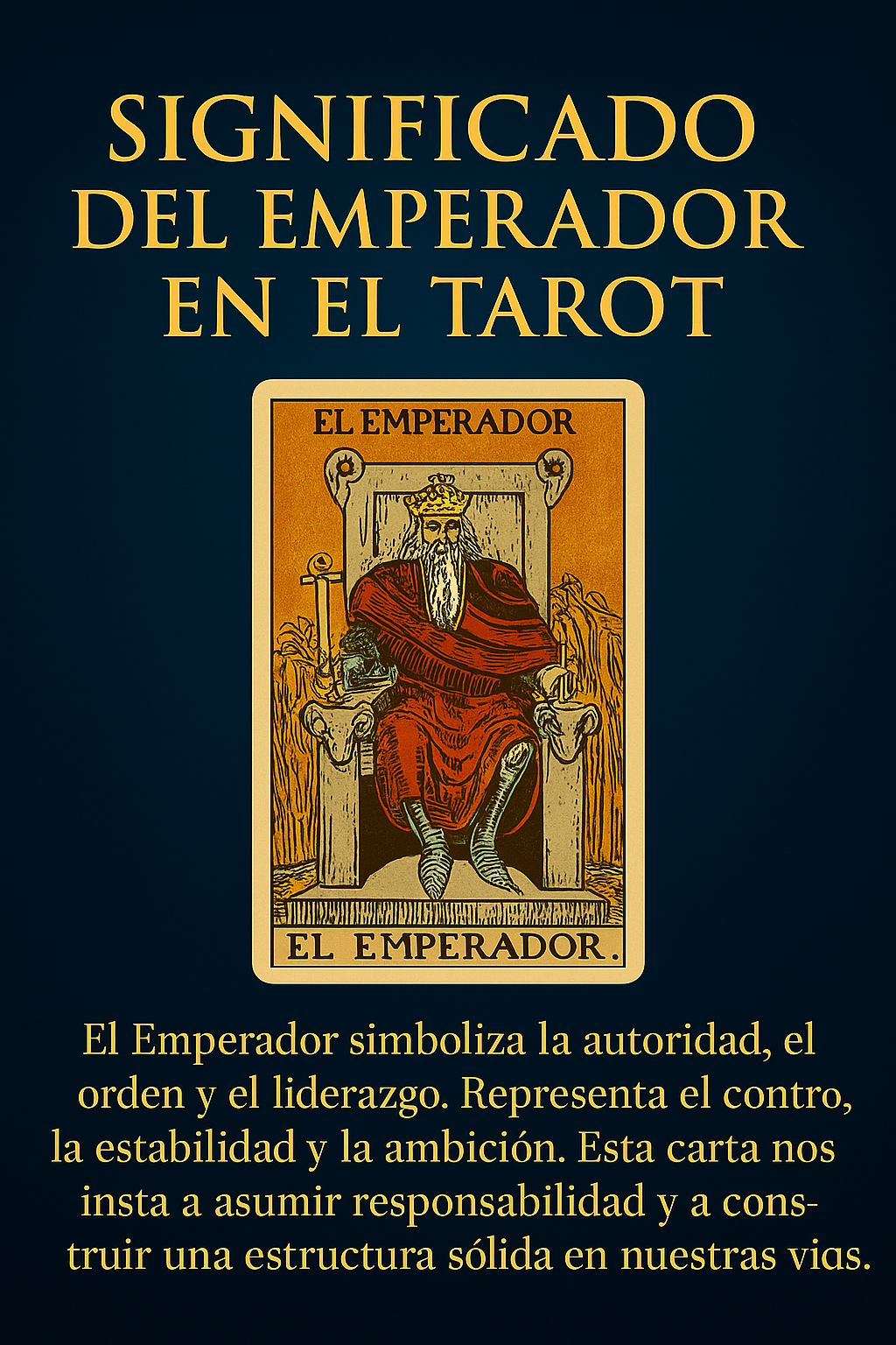 Imagen de portada artística de El Emperador, sentado en su trono de piedra.