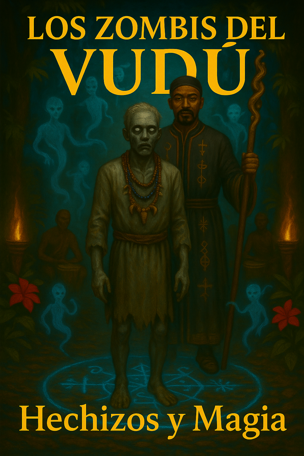 Zombis en el contexto del vudú, representando almas sin cuerpo o esclavos