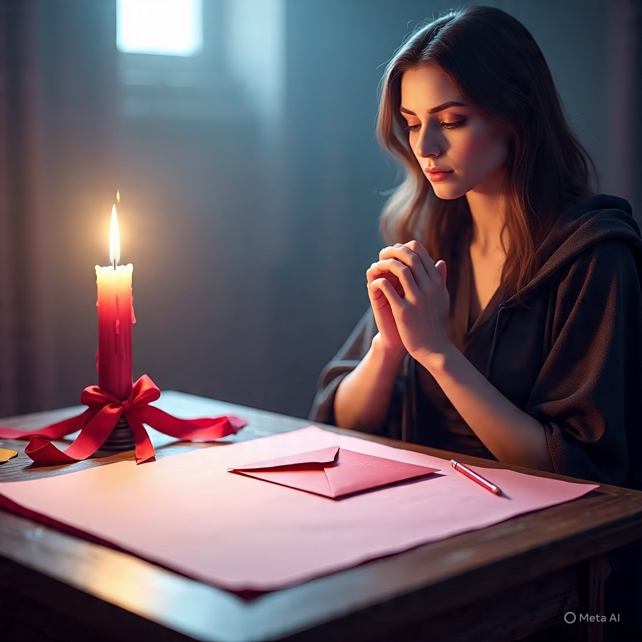 Pareja encendiendo velas azules para un ritual de comunicación