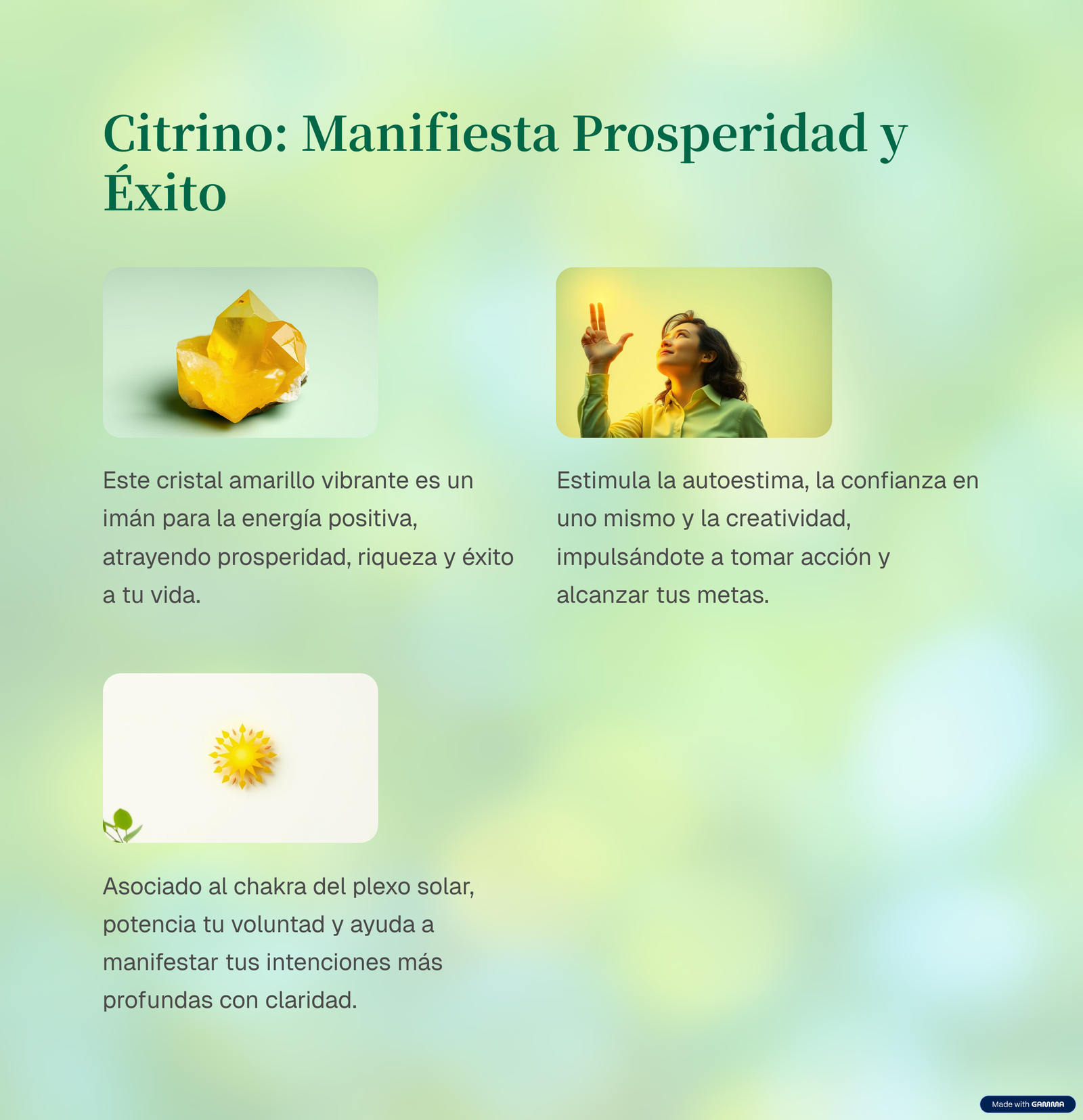 Citrino para manifestar prosperidad y éxito