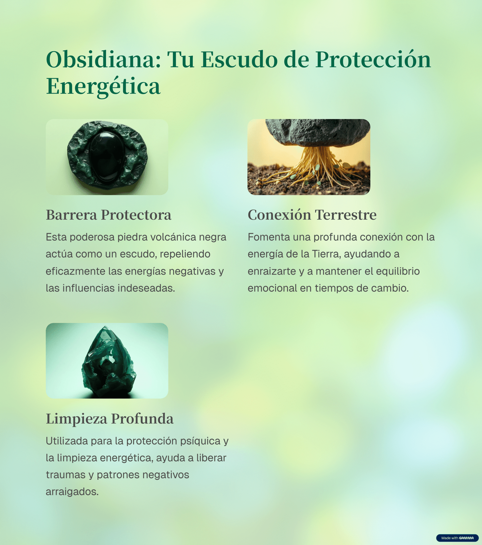 Obsidiana, el escudo de protección energética