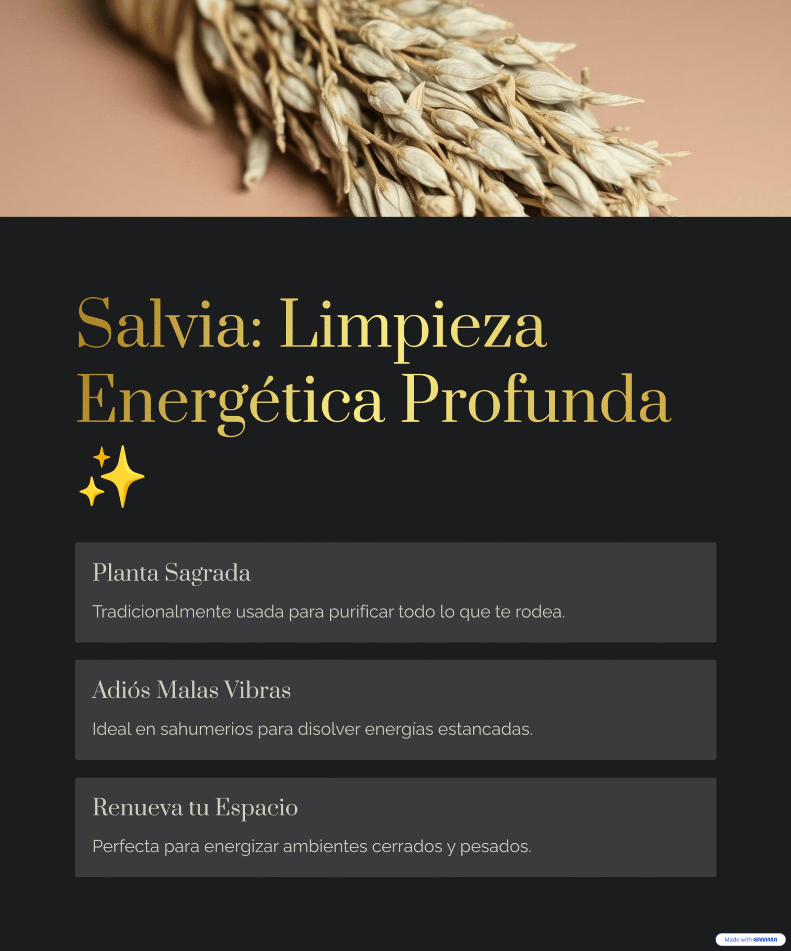 Salvia para limpieza energética profunda
