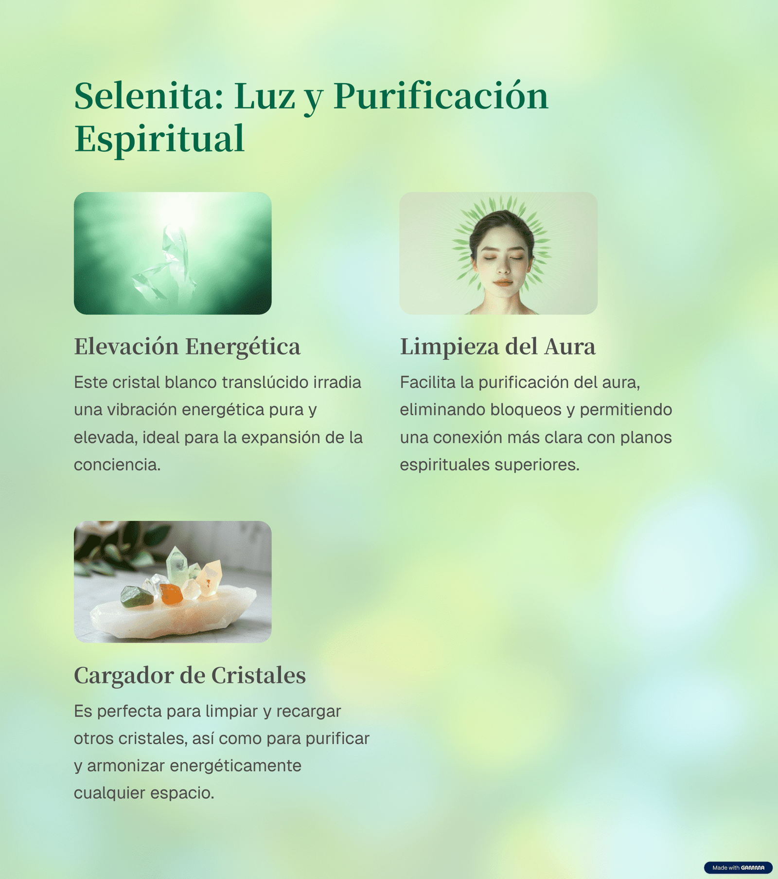 Selenita para luz y purificación espiritual