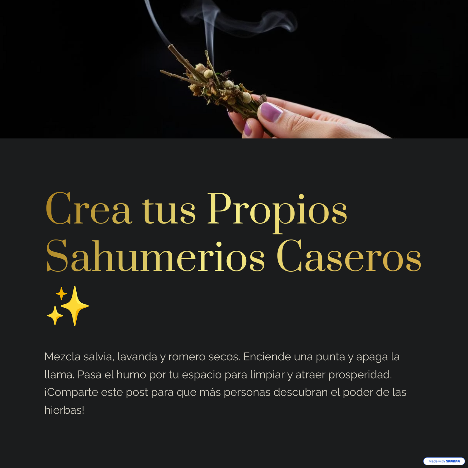 Creando sahumerios caseros con hierbas mágicas