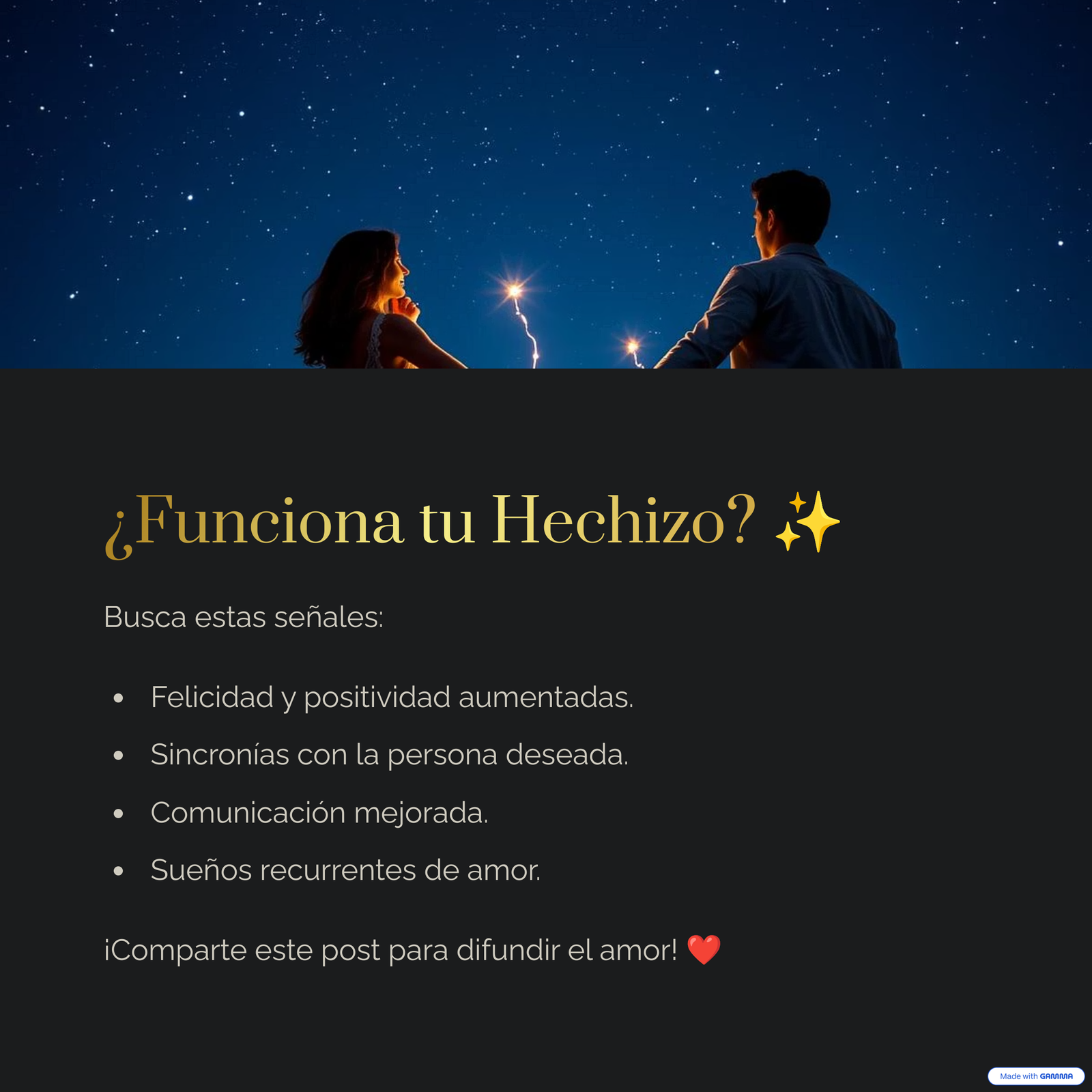 Señales de que tu hechizo de amor está funcionando